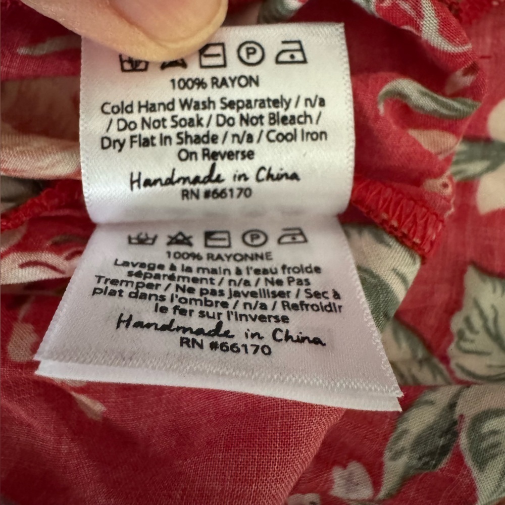Auguste The Label Reverie Red Floral Print Tiered Puff Sleeve Midi Dress Size 0 - Picture 10 of 13